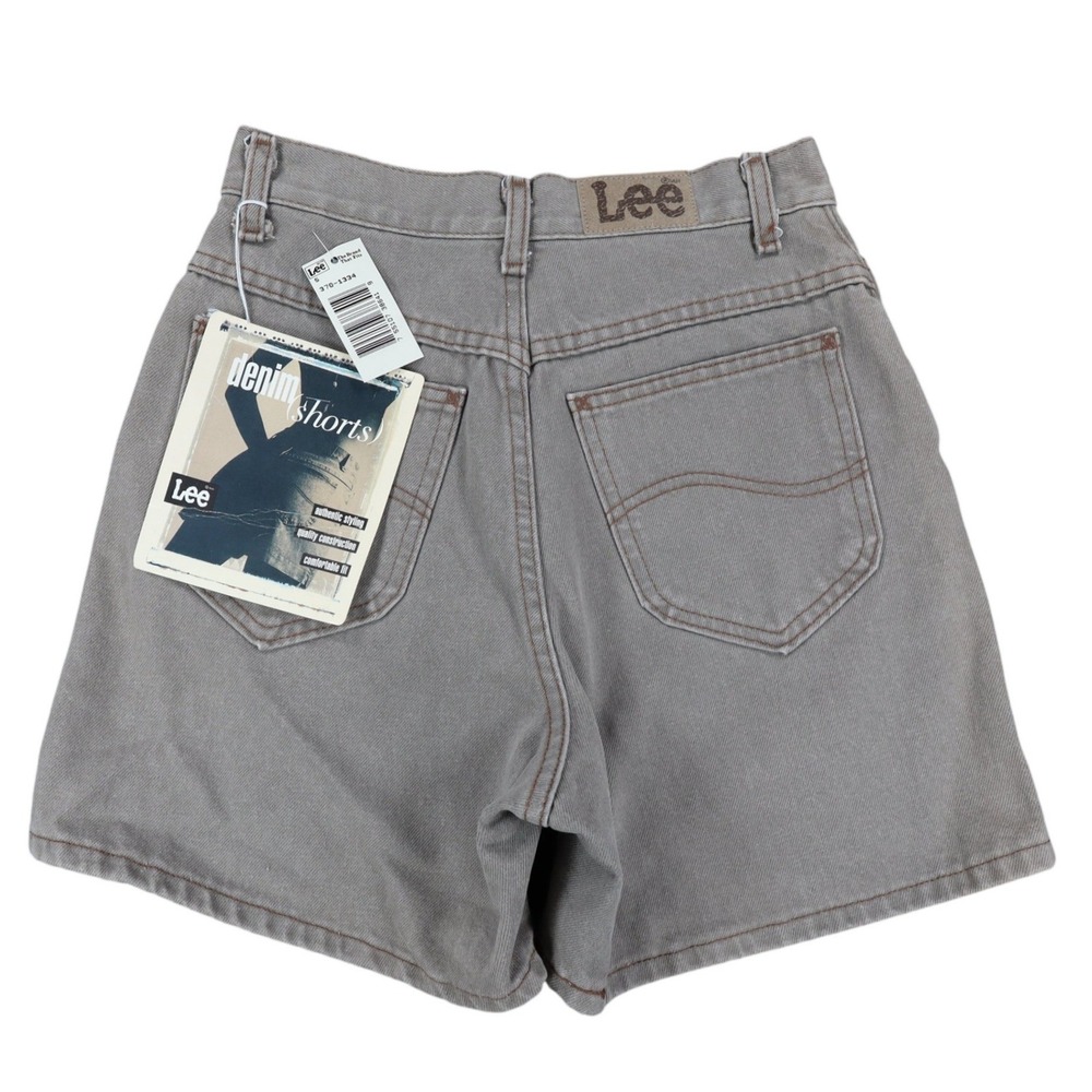 Lee Denim Shorts Junior Size 5 Vintage 90s Basil Gray Relaxed Fit 370-1334 NWT